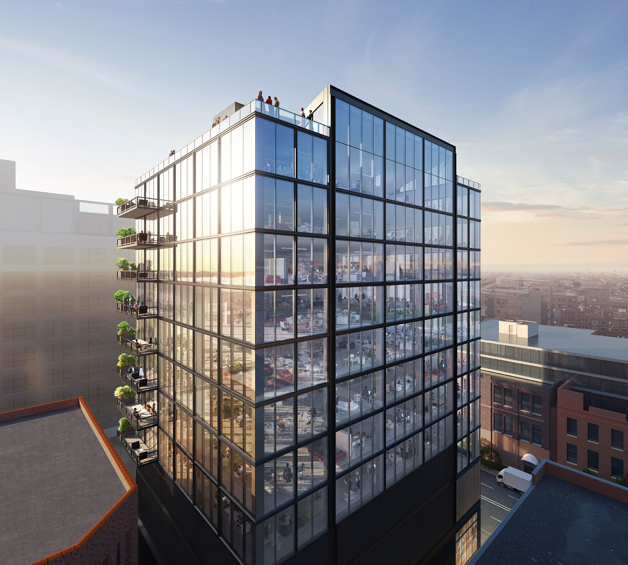 NE Perspective, Meeting-Lounge Balconies